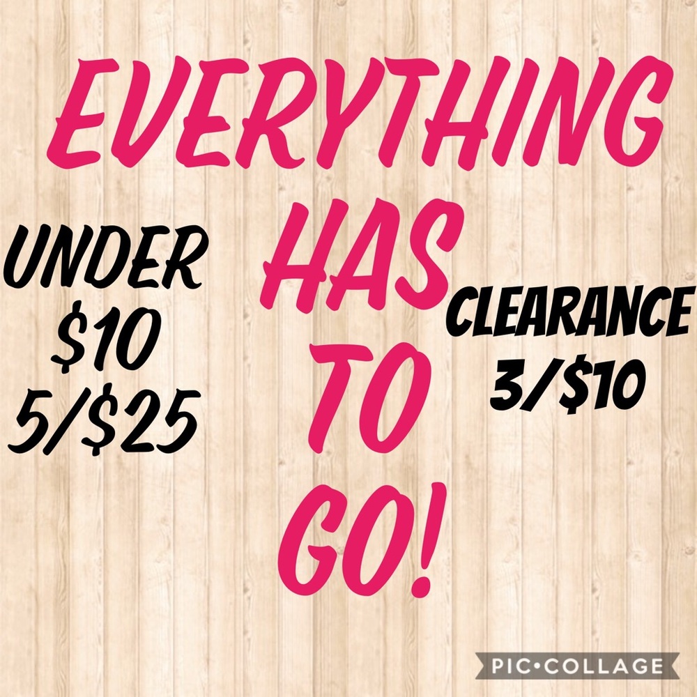 Shirts, skirts, shorts, leggings, jeans,